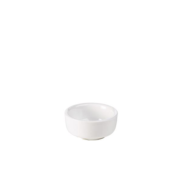 Genware Porcelain Butter Pat 6.5cm/  2.5 - 302106 (Pack of 12)