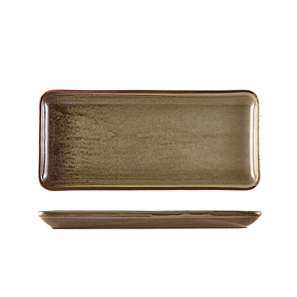 Terra Porcelain Grey Narrow Rectangular Platter 30 x 14cm - NR-PG30 (Pack of 6)