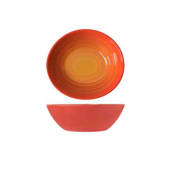 Sunset Orange Atlantis Melamine Oval Bowl 23 x 20.5 x 7.5cm - AL232858 (Pack of 6)