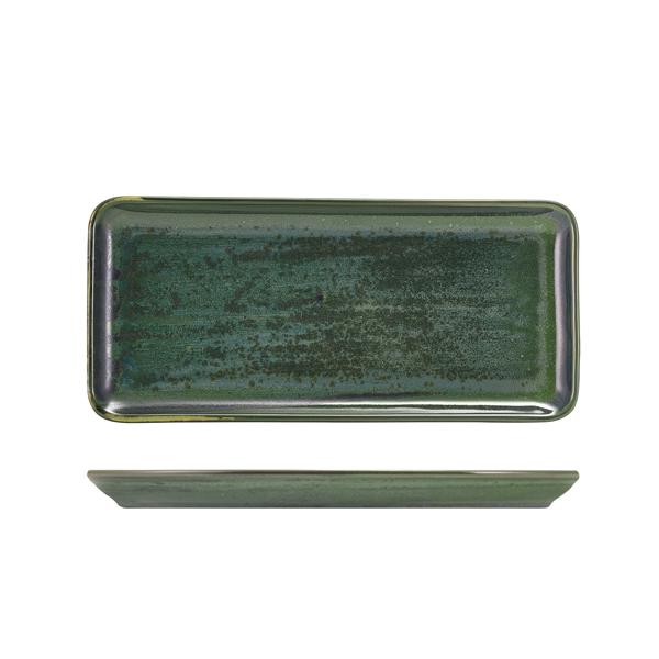 Terra Porcelain Aqua Green Narrow Rectangular Platter 31 x 14cm - NR-PAG30 (Pack of 6)