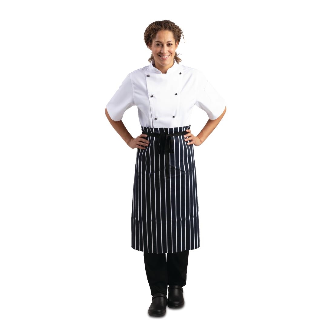 Whites Butchers Waist Apron  Blue and White Stripe