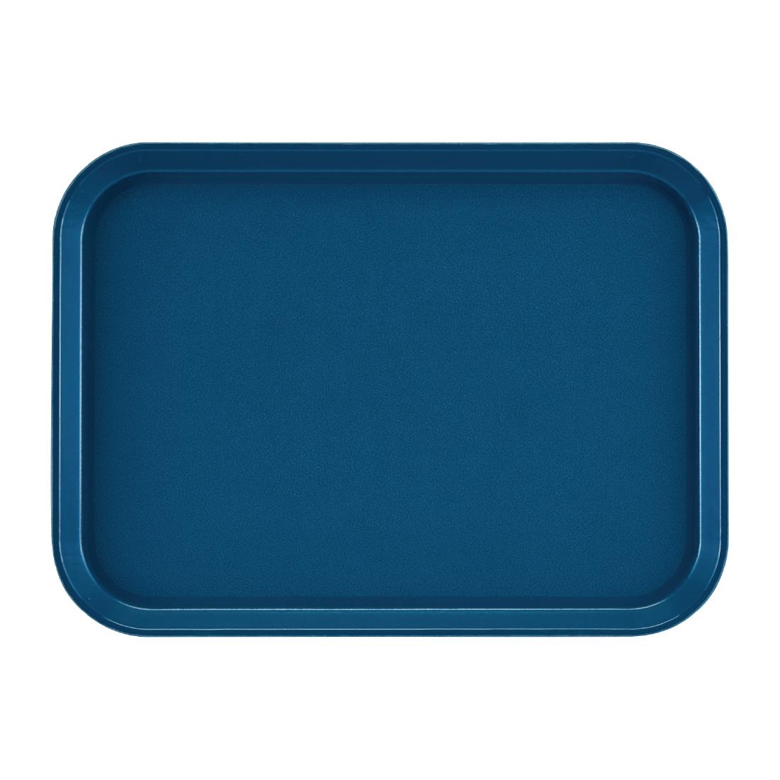 Cambro EpicTread Fibreglass Rectangular Non-Slip Tray Blue 350mm