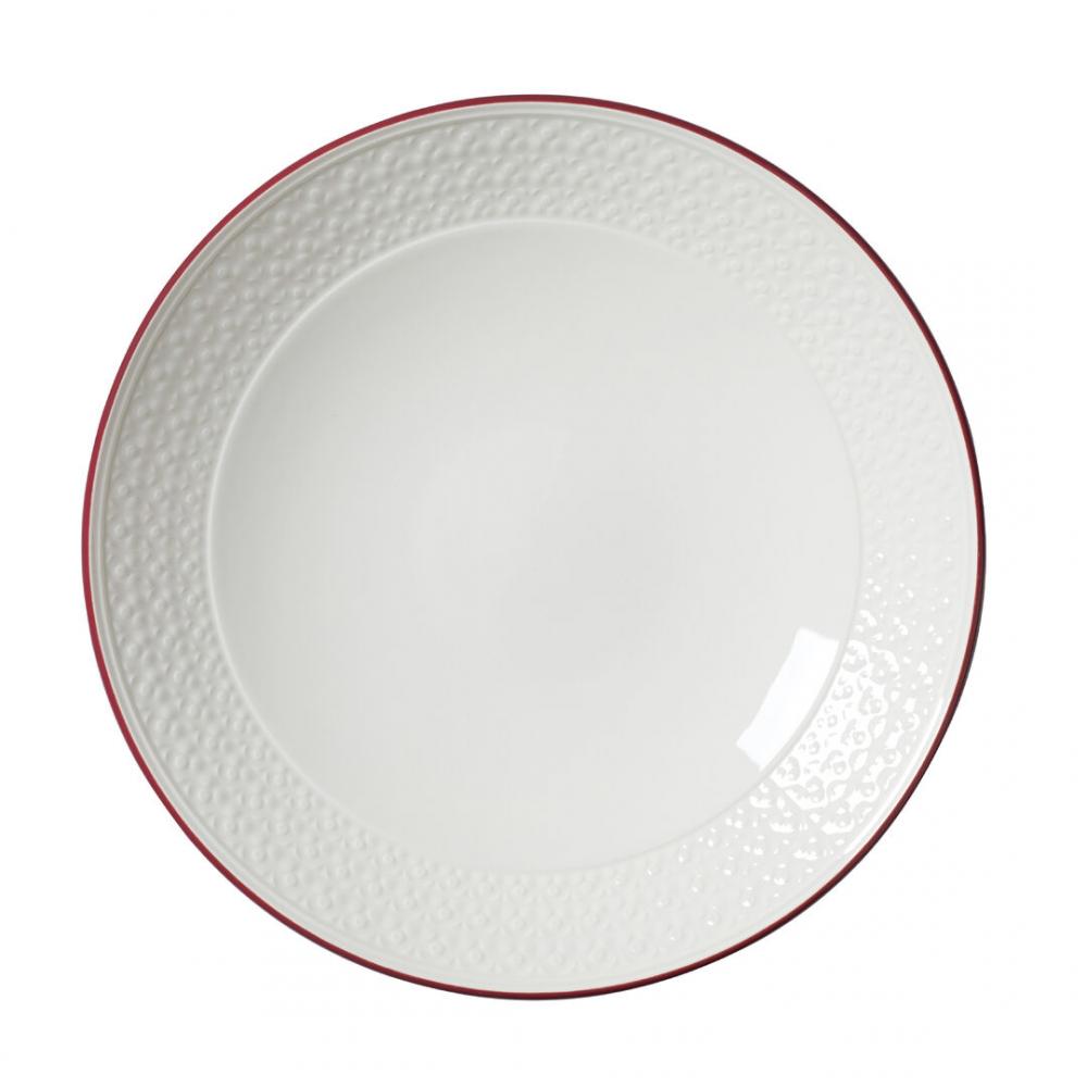 Bead Maroon Band Coupe Bowl 25.25cm 120.25cl (10 42 3/10oz) - 1407X0122 (Pack of 12)