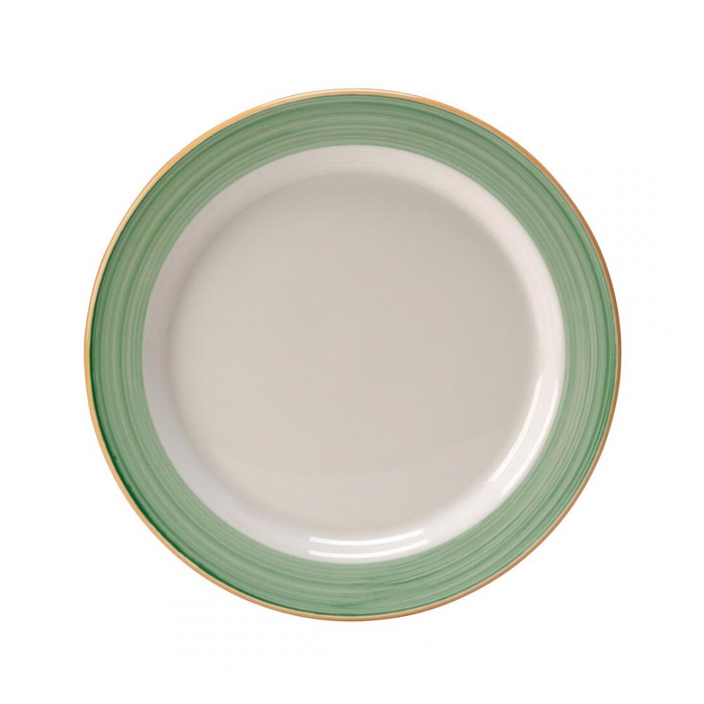 Rio Green Slimline Plate 25.5cm (10) - 15290210 (Pack of 24)