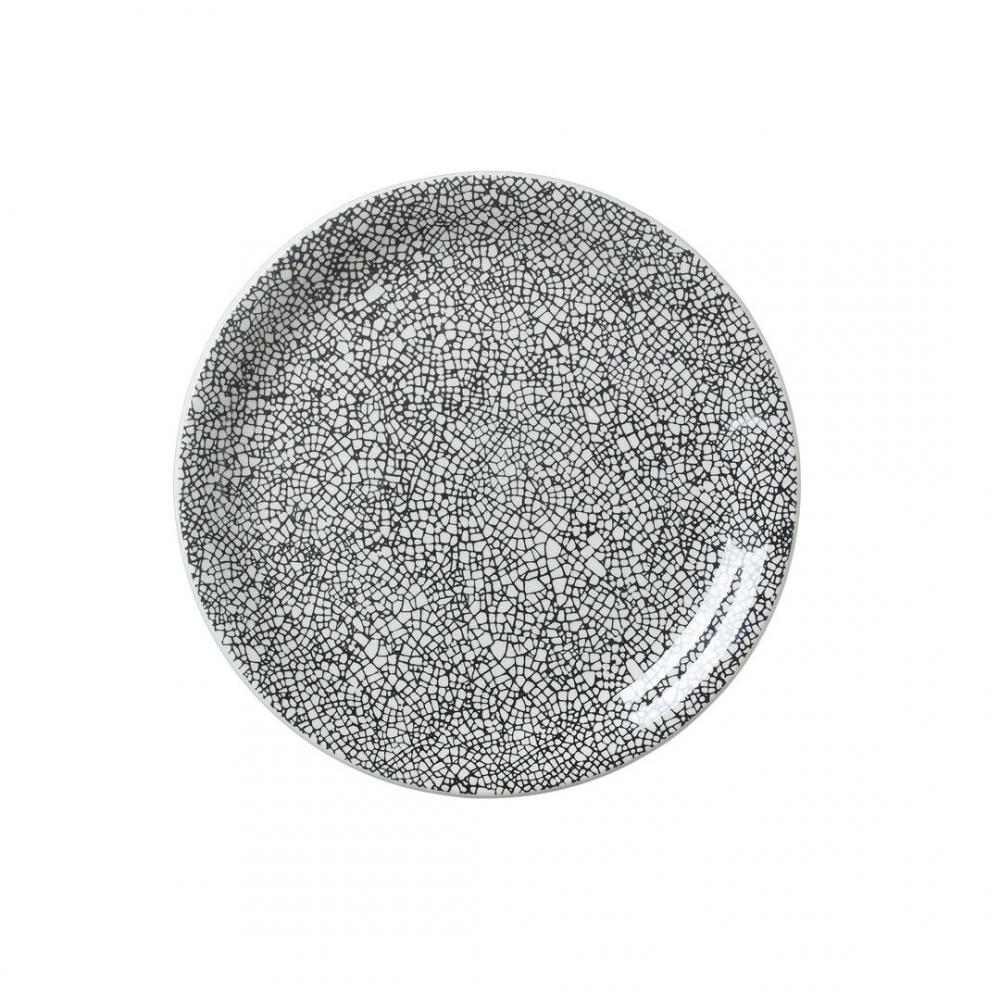 Ink Crackle Black Coupe Plate 20.25cm (8) - 17600567 (Pack of 12)