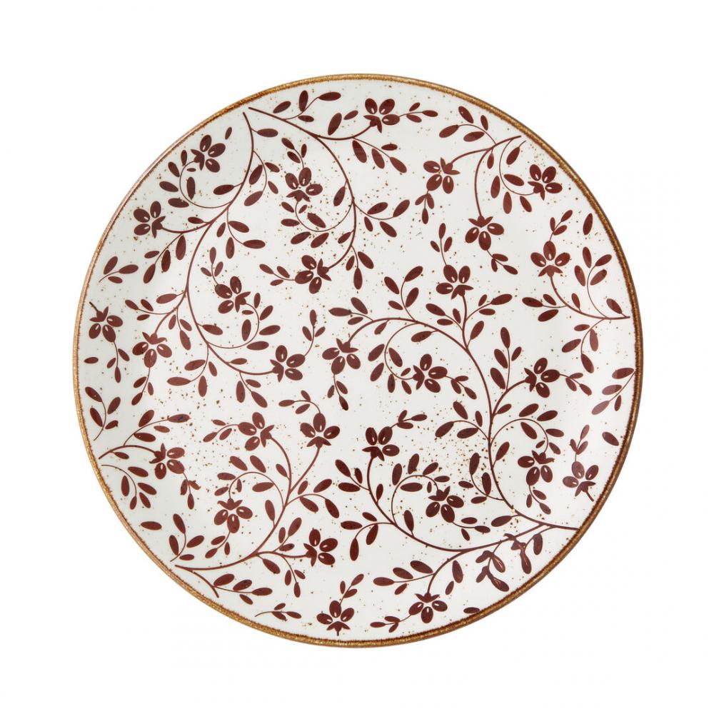 Flora Brown Coupe Plate 28cm (11) - 18030544 (Pack of 12)