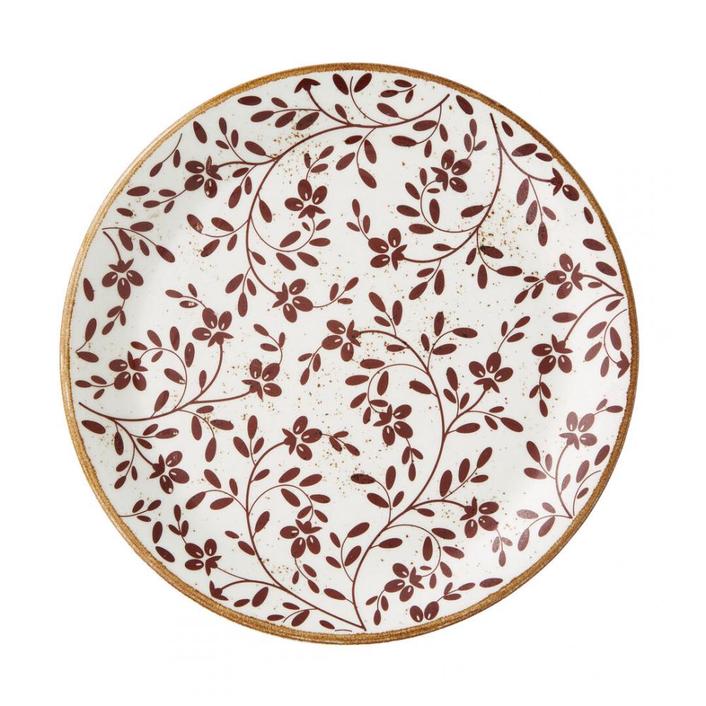 Flora Brown Coupe Plate 25.25cm (10) - 18030566 (Pack of 12)
