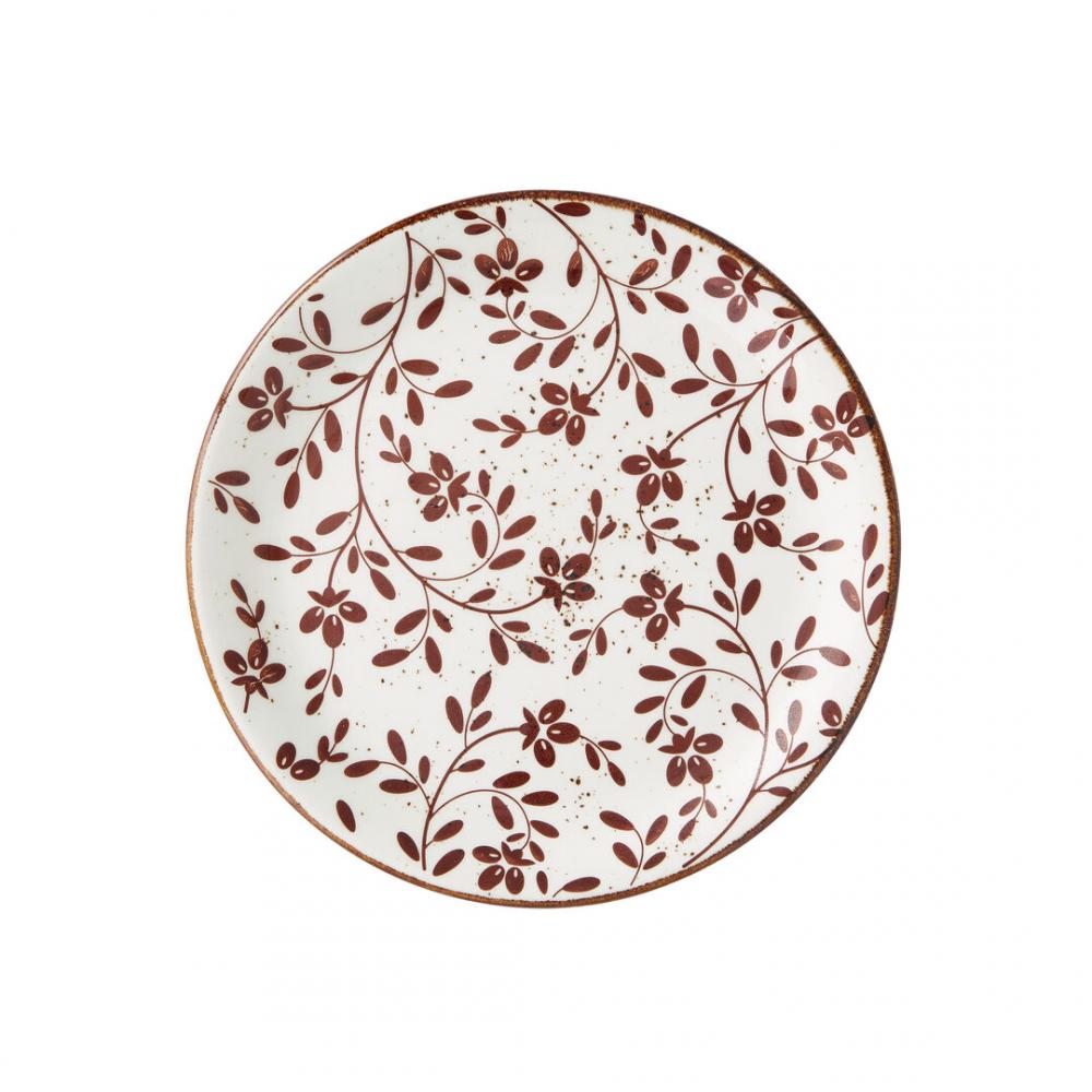 Flora Brown Coupe Plate 20.25cm (8) - 18030567 (Pack of 12)