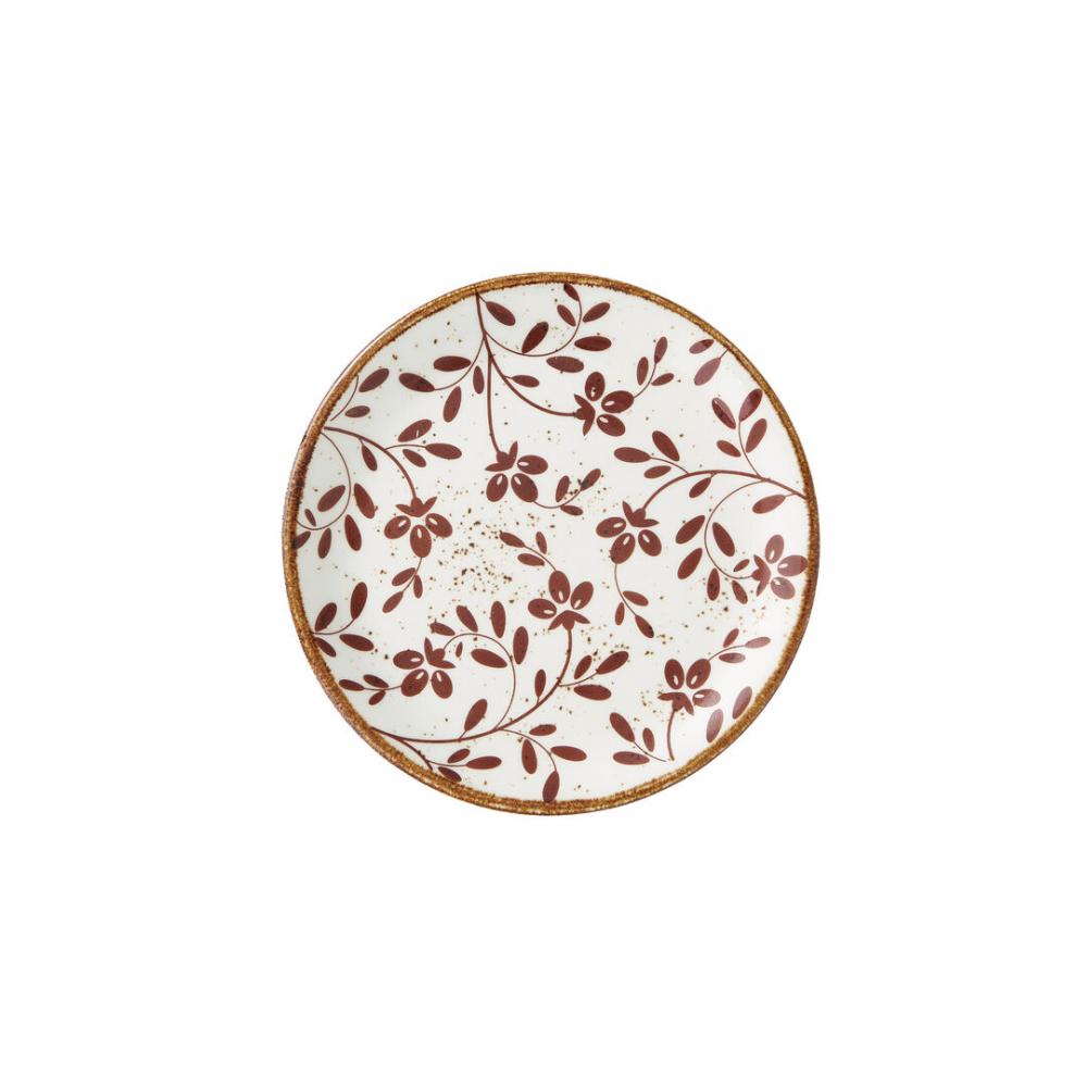 Flora Brown Coupe Plate 15.25cm (6) - 18030568 (Pack of 12)
