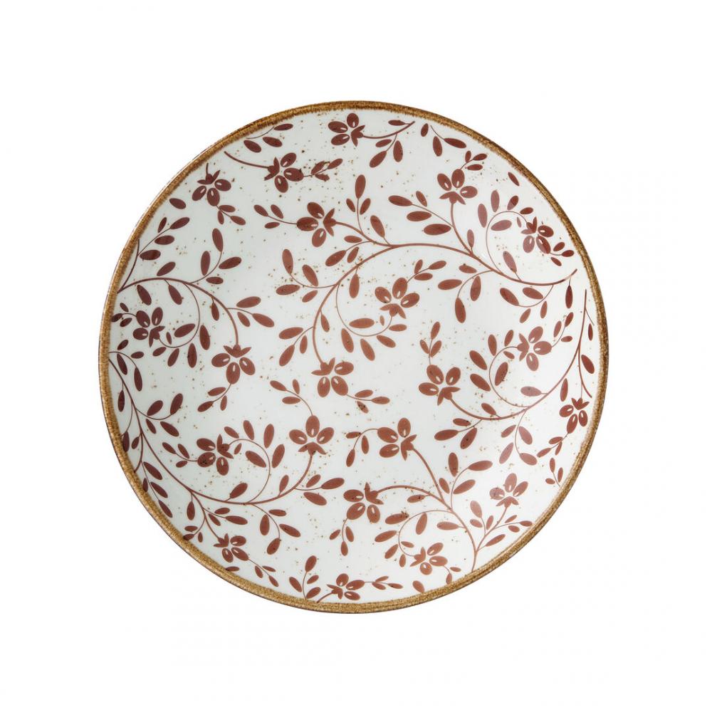 Flora Brown Coupe Bowl 21.6cm 83.5cl (8 1/2 29 2/5oz) - 18030570 (Pack of 12)