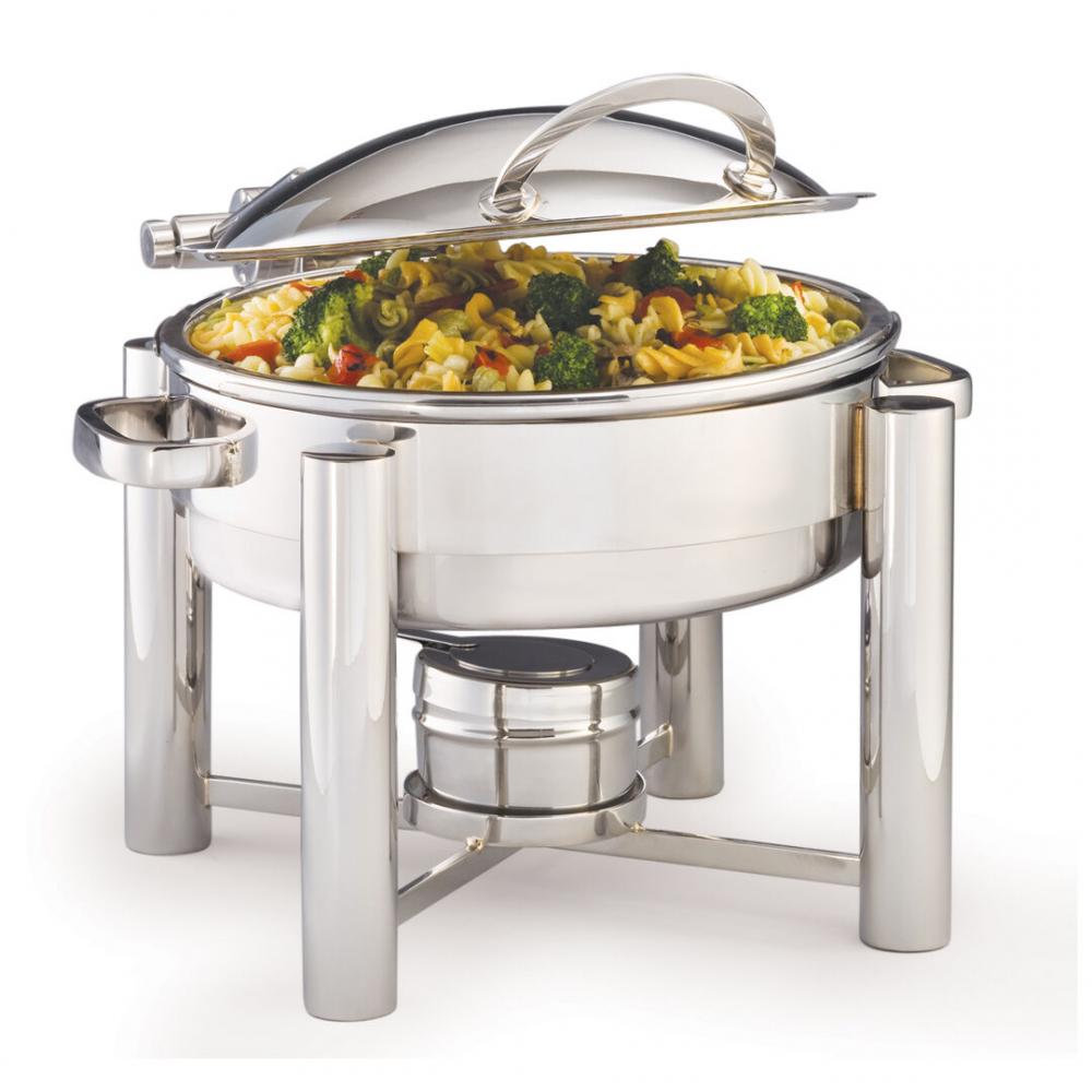 Tempo Stainless Steel Round Chafer 38.1 x 38.7 x 27.9cm 3.8ltr (15 x 15 1/4 x 11 4qts) - DW04WHSS