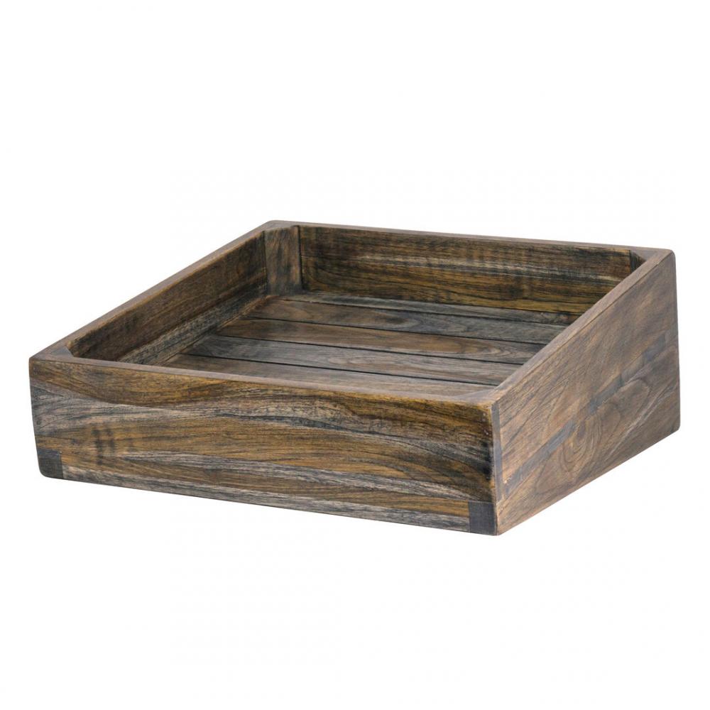 Fusion Ash Grey Wood Angle Basket 35.6cm (14) - DWFBWDBASK1SAG