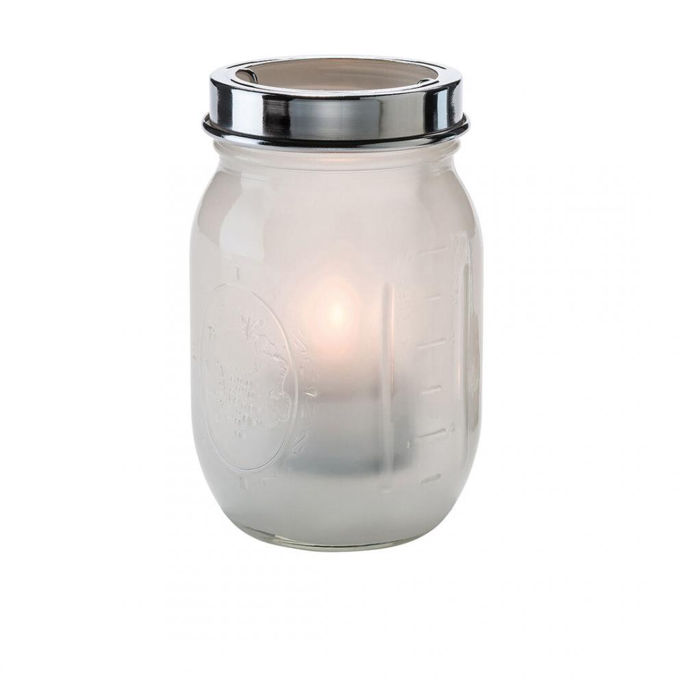 Firefly Satin Linen Glass Lamp With Cradle And Handle - HW1610SL (Pack of 12)