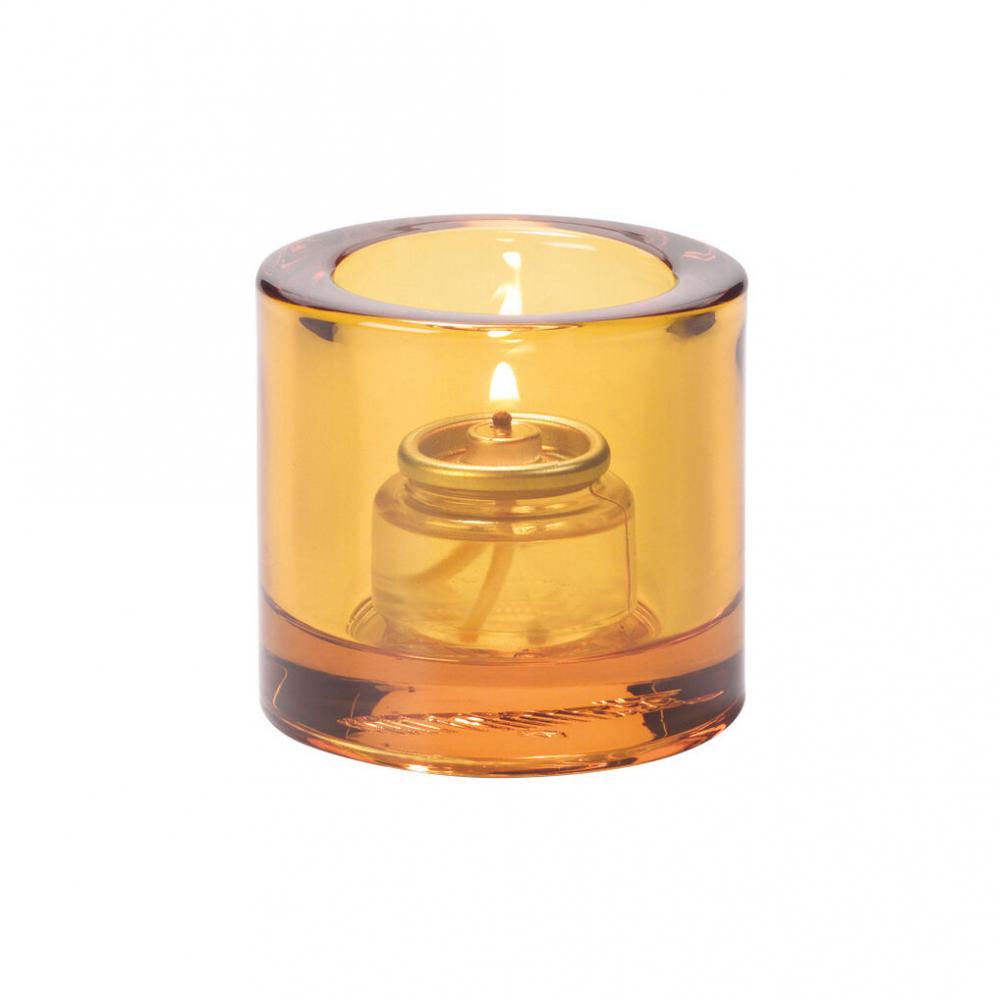 Thick Round Amber Tealight 7 x 7.3cm (2 3/4 x 2 4/5) - HW5140A (Pack of 6)